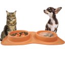 Ver imagem 4 de Comedouro Bebedouro Silicone 2 em 1 Cachorro Gato Pet Animais Raçao Agua Dobravel Portatil Passeio V