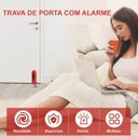 Ver imagem 7 de Trava de Porta com Alarme 80 Dcb Anti Furto Segurança Casa Hotel Pousada Loja Comercio Pratico Bloqu