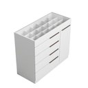 Ver imagem 4 de Cômoda Quarto Porta Jóias com Tampo Vidro 111cm Stefanie Branco A09 - D’Rossi