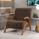 Ver imagem 1 de Poltrona do Papai em Veludo Pés em Mdf Garden