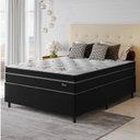 Ver imagem 1 de Conjunto Cama Box Casal Zoe com Molas Ensacadas 138 x 188 x 65 Yescasa Preto