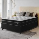 Ver imagem 1 de Conjunto Cama Box Casal Zoe Com Molas Ensacadas 138 x 188 x 65 Yescasa
