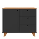 Ver imagem 2 de Balcão para Escritório 3 Gavetas 1 Porta Luciano Freijó/preto