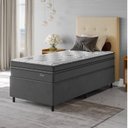 Ver imagem 1 de Conjunto Cama Box Solteiro Zoe Com Molas Ensacadas 088 x 188 x 65 Yescasa