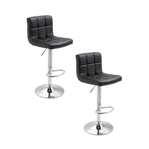 Kit com 2 Banquetas para Cozinha Gomo Confort Espresso Móveis Preto