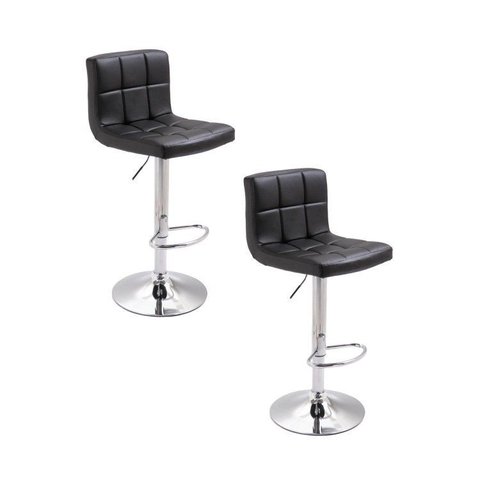 Kit com 2 Banquetas para Cozinha Gomo Confort Espresso Móveis Preto