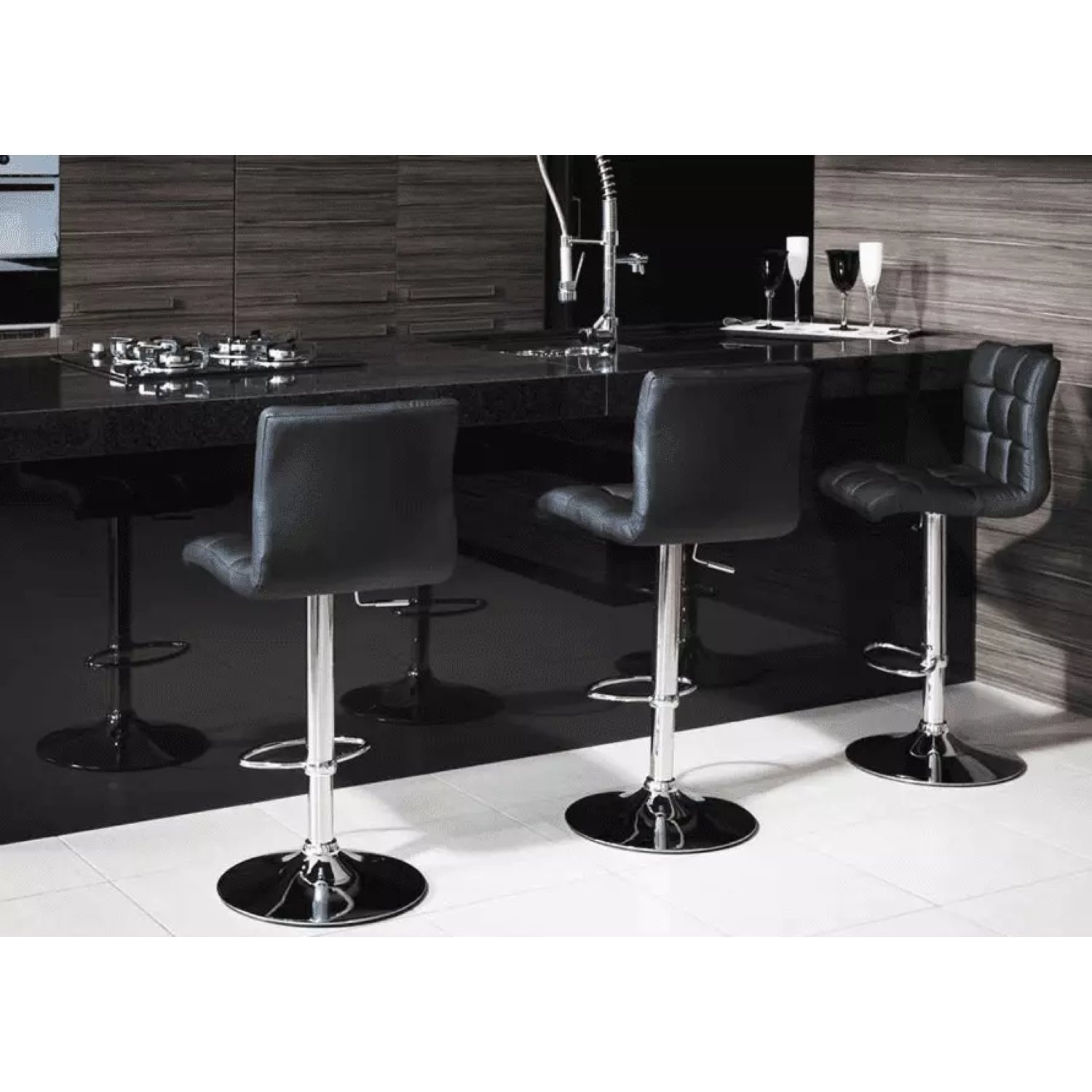 Kit com 2 Banquetas para Cozinha Gomo Confort Espresso Móveis - 5