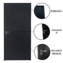 Ver imagem 5 de Porta Lambril de Alumínio 210 X 80cm com Maçaneta Premium Linha 30 Abertura Esquerda