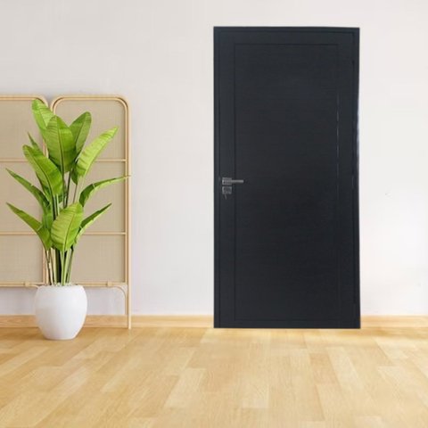 Porta Lambril de Alumínio 210 X 80cm com Maçaneta Premium Linha 30  Abertura Esquerda