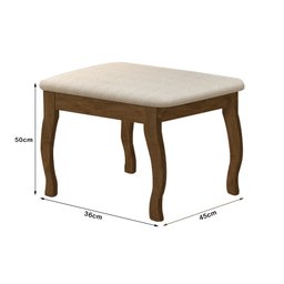 Banqueta para Penteadeira Luxo com Almofada Malbec - 3