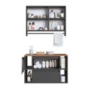 Ver imagem 4 de Conjunto Banheiro Gabinete 80cm e Espelheira Mel/grafite Cj8010