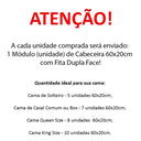 Ver imagem 5 de Cabeceira Modulada Estofada Adesiva Nuvem 1 Módulo 20x60cm (cinza)
