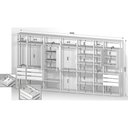 Ver imagem 3 de Closet Modulado 18 Prateleiras 4 Portas Carvalho Mel