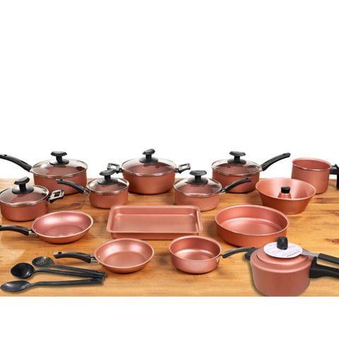 Conjunto Panelas 17 Pc Antiaderente Panela Pressão 2 Litros