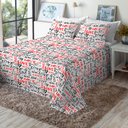 Ver imagem 2 de Jogo de Cama King Size Algodão 130 Fios 4 Peças Estampado
