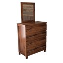 Ver imagem 1 de Cômoda Rústica 4 Gavetas Madeira Maciça Mogano - Panorama Móveis