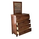 Ver imagem 2 de Cômoda Rústica 4 Gavetas Madeira Maciça Mogano - Panorama Móveis