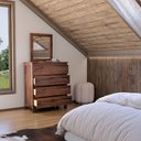 Ver imagem 5 de Cômoda Rústica 4 Gavetas Madeira Maciça Mogano - Panorama Móveis