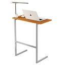 Ver imagem 1 de Mesa Suporte Home Office Bancada para Computador Notebook com Pés de Ferro Thor - Nature/cinza