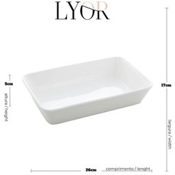 8 Travessas de Porcelana 26x17cm Refratários Restaurante Buffet Eventos Servir Lyor - 4