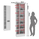 Ver imagem 2 de Paneleiro Moderno em MDF 2 Portas e 5 Nichos 60cm Grazi Tecnomobili