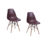 Kit 4 Cadeiras Charles Eames Eiffel Café Base Madeira Sala Cozinha Jantar - Bering - 3