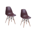 Ver imagem 3 de Kit 4 Cadeiras Charles Eames Eiffel Café Base Madeira Sala Cozinha Jantar - Bering