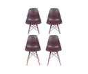 Ver imagem 1 de Kit 4 Cadeiras Charles Eames Eiffel Café Base Madeira Sala Cozinha Jantar - Bering