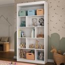 Ver imagem 1 de Nicho Infantil Organizador 4 Prateleiras Olivia Espresso Móveis Branco