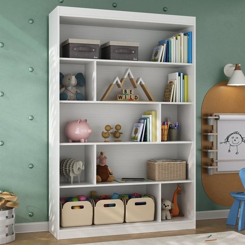 Nicho Infantil Organizador 4 Prateleiras Anni Yescasa Branco