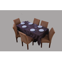 Ver imagem 1 de toalha de mesa retangular 6 lugares jacquard 1,35x2,00:grafitte