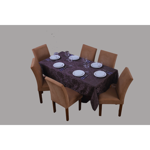 toalha de mesa retangular 6 lugares jacquard 1,35x2,00:grafitte