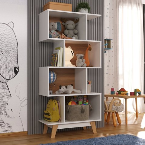 Nicho Infantil Organizador 4 Nichos Noah Espresso Moveis