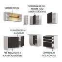 Ver imagem 5 de Armário de Cozinha Completa de Canto 329cm Branco Preto Glamy Madesa 02