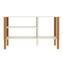 Ver imagem 5 de Rack para Tv até 40 Polegadas 3 Prateleiras Fit 90cm - Vianossa - Off White e Cedro
