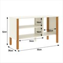 Ver imagem 2 de Rack para Tv até 40 Polegadas 3 Prateleiras Fit 90cm - Vianossa - Off White e Cedro