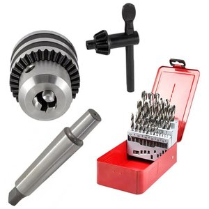 Kit Mandril 5/8 + Haste Cm3 + Jogo de Broca 1 a 13mm