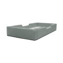 Ver imagem 1 de Cama Montessoriana Infantil em Bouclé para Solteiro com Espuma de Alta Resistência D28 - Cinza