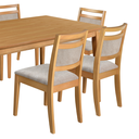 Ver imagem 7 de Conjunto Rustico Sala de Jantar Mesa 1.20 C/ 4 Cadeiras Madeira Maçica Luxo - Refinatto