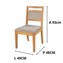 Ver imagem 3 de Conjunto Rustico Sala de Jantar Mesa 1.20 C/ 4 Cadeiras Madeira Maçica Luxo - Refinatto