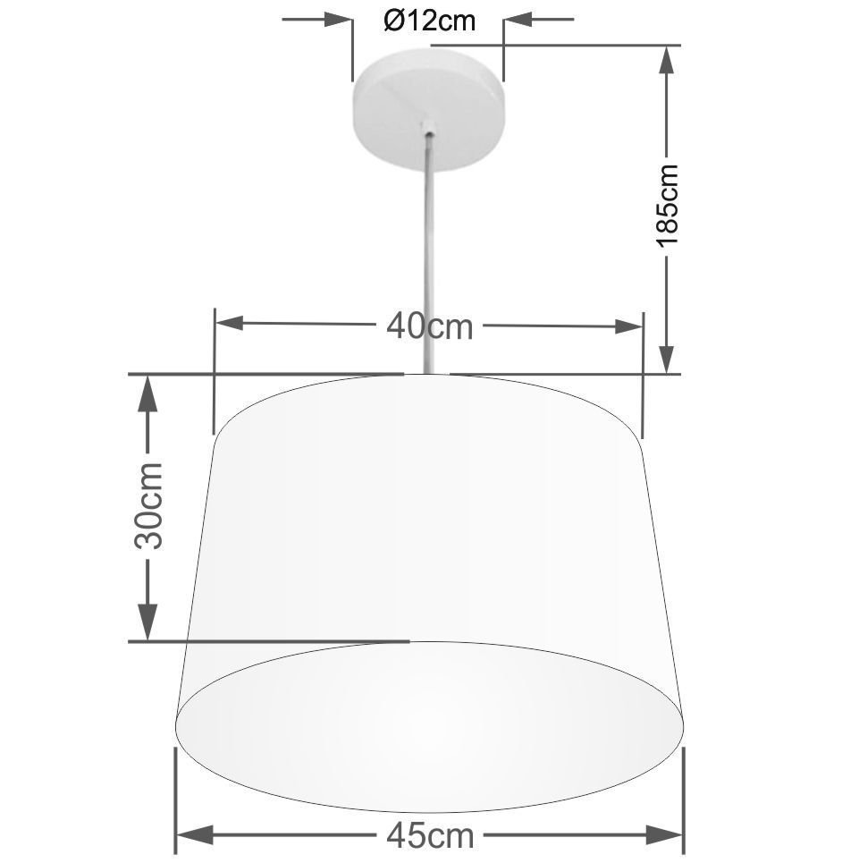 Pendente Cone Bege MJ-4241 Para Mesa de Jantar e Estar - 2