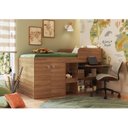 Ver imagem 1 de Cama Alta Multifuncional Infantil/Juvenil com Armário e Escrivaninha Monterey