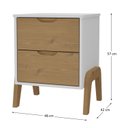 Ver imagem 3 de Mesa de Cabeceira Infantil 2 Gavetas Zoe Espresso Móveis