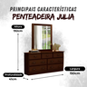 Penteadeira Julia na Cor Castanho - 3