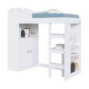 Ver imagem 6 de Cama Alta Multifuncional Infantil/Juvenil com Armário e Escrivaninha San Francisco
