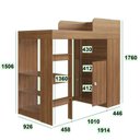 Ver imagem 3 de Cama Alta Multifuncional Infantil/Juvenil com Armário e Escrivaninha San Francisco