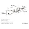 Toalheiro Rack 60 Cm - Kromus Qd0410 - 3