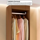 Ver imagem 4 de Closet Solteiro Modulado Andorra 5 Prateleiras Freijó/Branco - Pnr Móveis