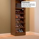 Ver imagem 5 de Closet Solteiro Modulado Andorra 5 Prateleiras Freijó/Branco - Pnr Móveis