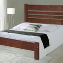 Ver imagem 1 de Cama de Casal Moscou de Madeira Maciça Angelim Castanho